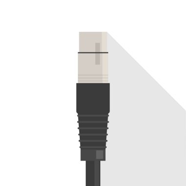 Xlr kablo vektörü izole edildi. Ses bağlantısı, ekipman