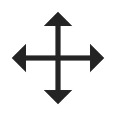 Ok sembolü vektörü izole edildi. Satır sanatında imleç