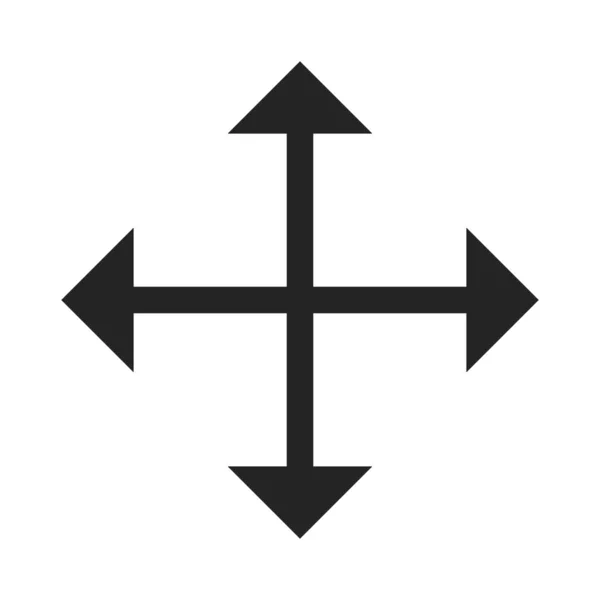 Ok sembolü vektörü izole edildi. Satır sanatında imleç — Stok Vektör