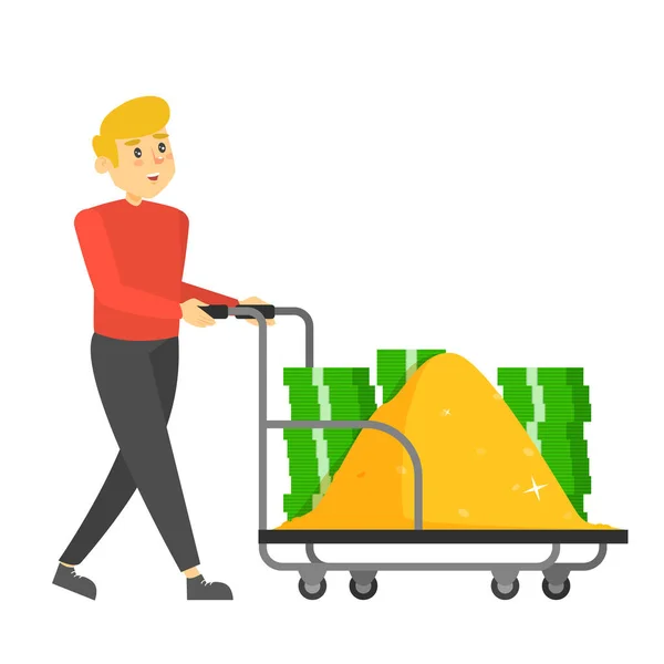 Dos Hombres Llevando Manzanas Las Cajas Madera Vectorial Aislado