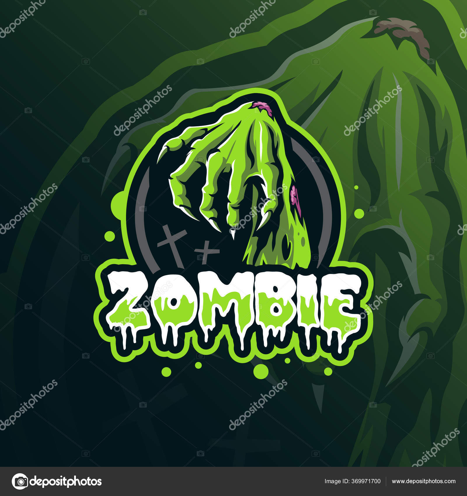 Zombie Mascot Logo Design Vector Modern Illustration Concept Style Badge  Stock Illustration by ©ahmadbrutalism666 #369971700
