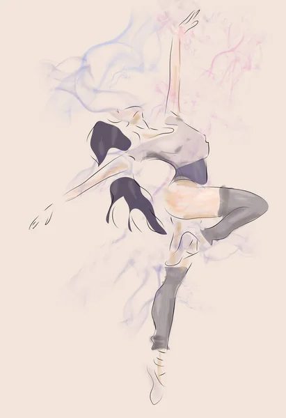 Ballerina Drawing. Ballet Dance Performer