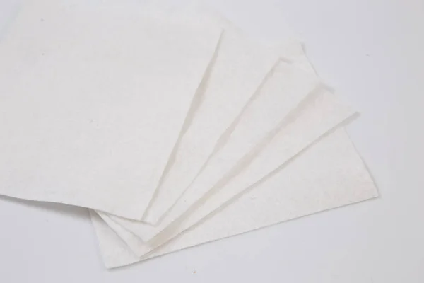 白色背景上的白色厚织物 — 图库照片