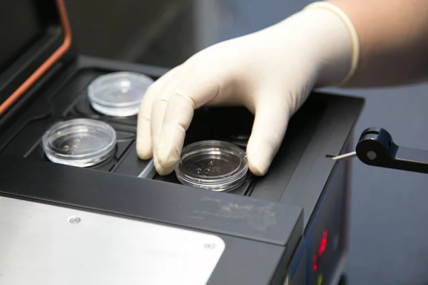 Closeup Lab Equipment Scientific Research Fluids — Stock Photo, Image