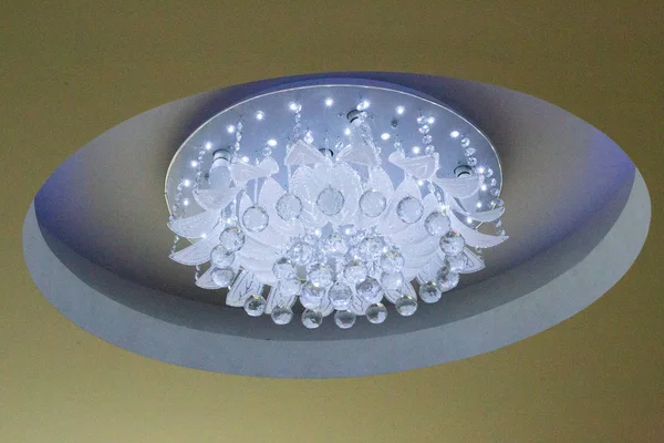 Chandelier Lamp Beautiful Luxury Expensive Chandelier Hanging Ceiling — Stock Photo, Image