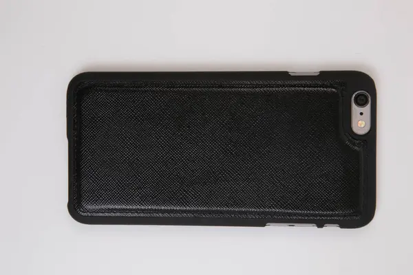 Leather Phone Case Craftsmanship Work White Background — 스톡 사진