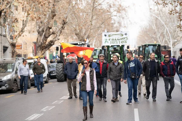 Demonstracja rolników protestujących przeciwko nieuczciwym cenom — Zdjęcie stockowe