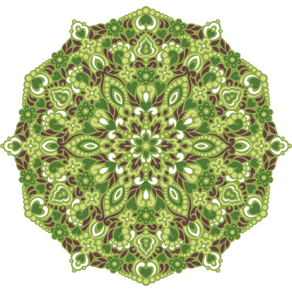 Abstraktes Blumen-Mandala. dekoratives ethnisches Element für Design. — Stockvektor