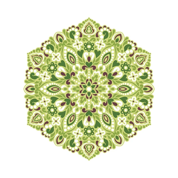 Abstrakt blomma Mandala. Dekorativa etniska element för design. — Stock vektor