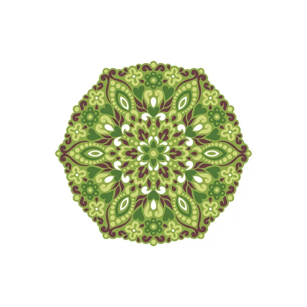 Fiore astratto Mandala. Elemento etnico decorativo per il design . — Vettoriale Stock