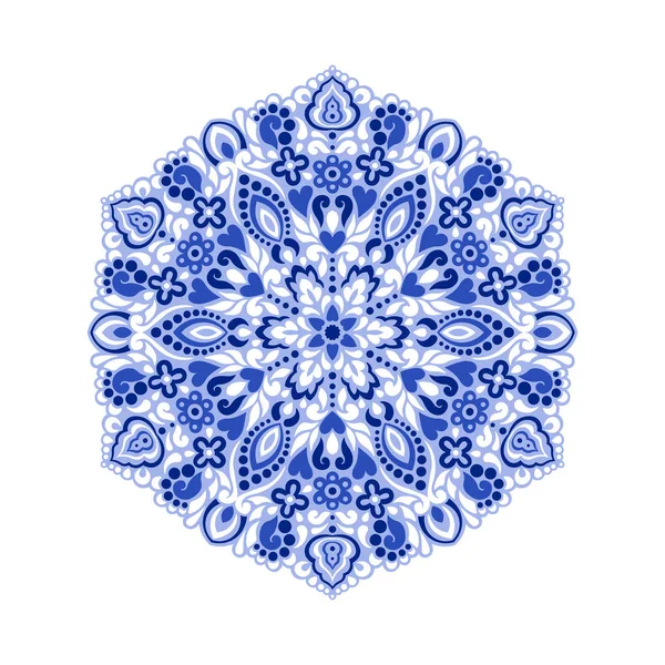 Absztrakt virág Mandala. Etnikai díszítőelem, design. — Stock Vector