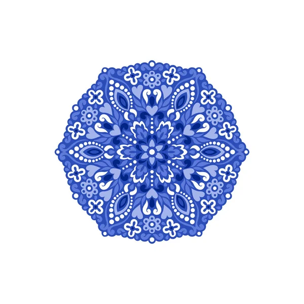 Fiore astratto Mandala. Elemento etnico decorativo per il design . — Vettoriale Stock