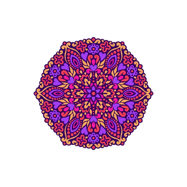 Аннотация Flower Mandala. Декоративный этнический элемент дизайна . — стоковый вектор