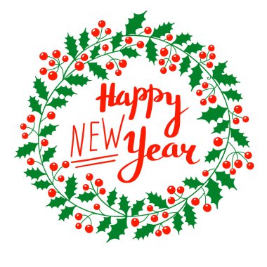 Kutsal Noel çelengi ve üzerinde 