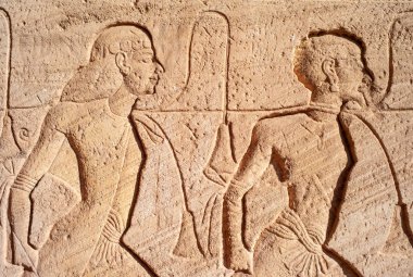 Abu Simbel - Büyük Tapınaktaki Köleleri tasvir eden Yardım Detayları