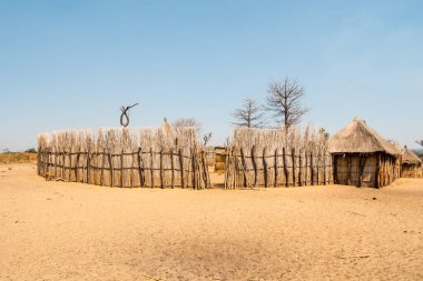 Mafwe Kraal, a Homestead of Natives in Namibia clipart