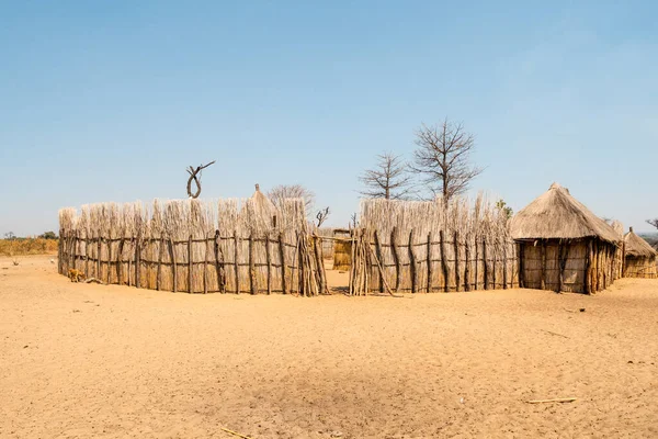 Mafwe Kraal, a Homestead of Natives in Namibia — Stock Photo, Image