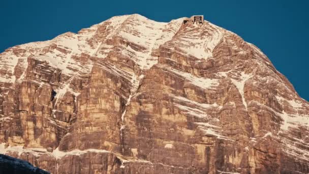 Tofana Mezzo Mountain Peak Cortina Ampezzo También Llamado Cima Tofana — Vídeo de stock