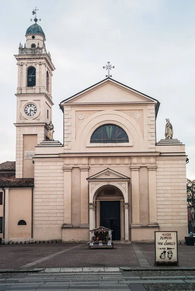 Brescello Itália Janeiro 2014 Igreja Santa Maria Nascente Piazza Matteotti — Fotografia de Stock