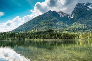 vacations in the mountains on a mountain lake