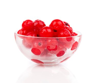 çilek kırmızı üzümü Züccaciye içinde donmuş