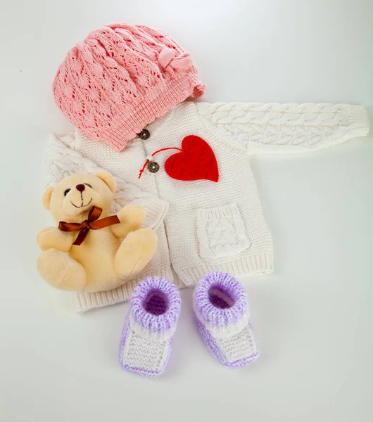 Mode Trendy Kleding Baby Spullen Voor Kleine Baby Meisje Witte — Stockfoto
