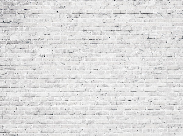 White grunge brick wall background