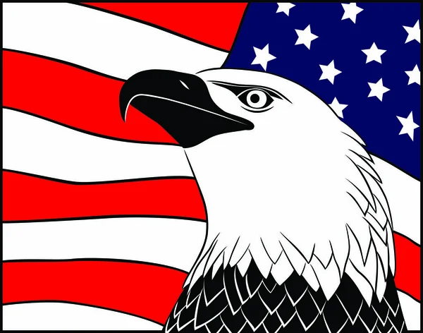 American Eagle på en vit bakgrund vektor Illustration — Stock vektor