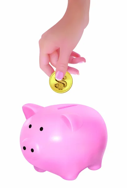 Beyaz bir arka plan üzerinde tasarruf illüstrasyon vektör