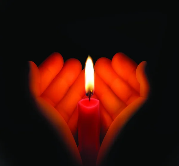 Beyaz arkaplan vektör illüstrasyonunda mum