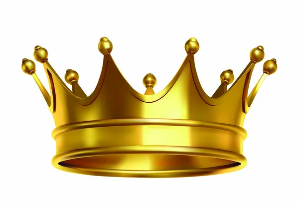 Coroa de ouro em um vetor de fundo branco Ilustração Vetores De Stock Royalty-Free