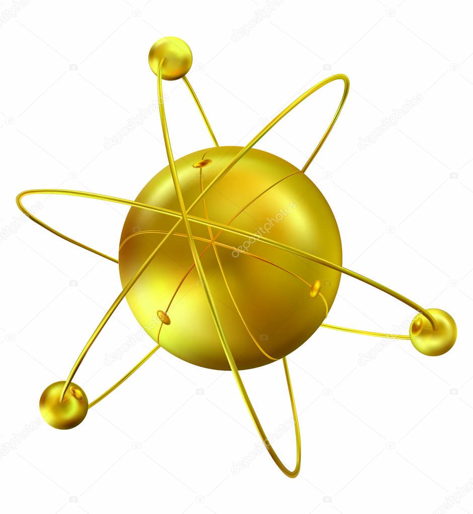Atom on a white background vector Illustration