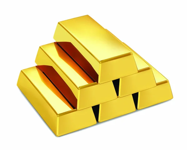 beyaz zemin üzerine altın bar