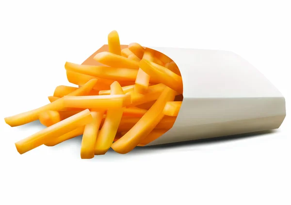 Patatine fritte su sfondo bianco — Vettoriale Stock