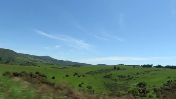 Güney Adası Yeni Zelanda Yaz Mevsiminde Doğa Manzarası Hareket Halindeki — Stok video