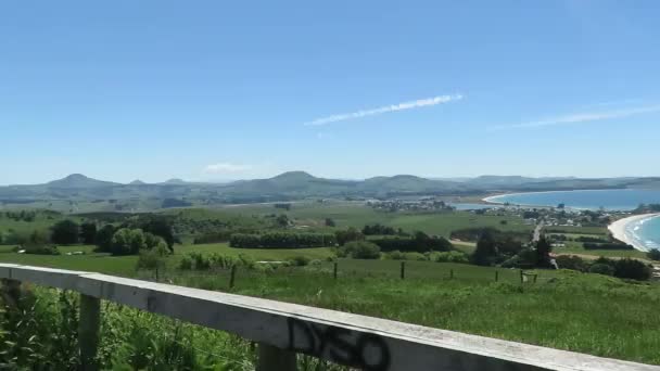 View Puketeraki Lookout Karitane Which Renowned Its Scenic Beauty Full — Stock Video