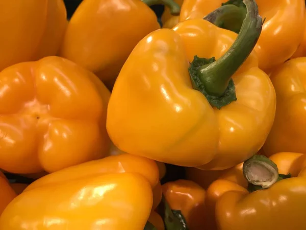 Pimentos Não Cortados Frescos Capsicum — Fotografia de Stock