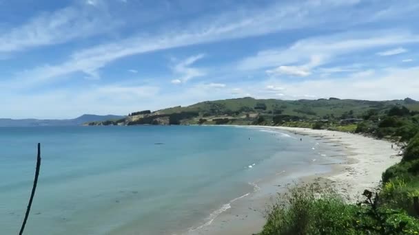 Vista Karitane Beach Dunedin Nova Zelândia — Vídeo de Stock