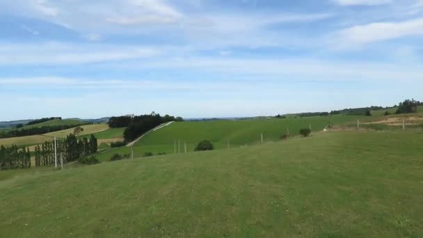 Ein Weites Hügelgebiet Neuseeland — Stockvideo