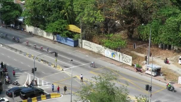 Ronde Van Langkawi Een Meerdaagse Wielerwedstrijd Die Jaarlijks Maleisië Wordt — Stockvideo