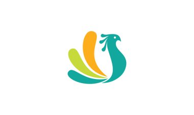 A nice, elegant and colorful Peacock logo concept.