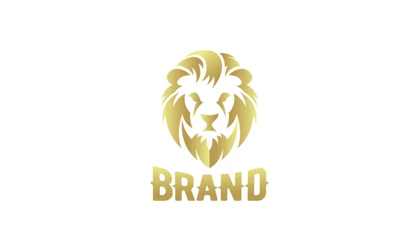 Golden Lion Mascot Logo Sale — Stock Vector