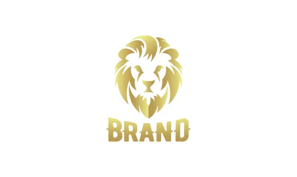 Satılık Altın Aslan maskotu logosu.