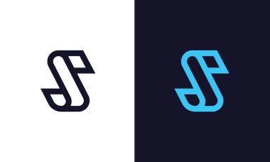 Geometrik ve modern S harfi logosu monogram.