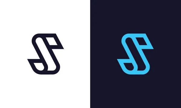 Geometrik ve modern S harfi logosu monogram.