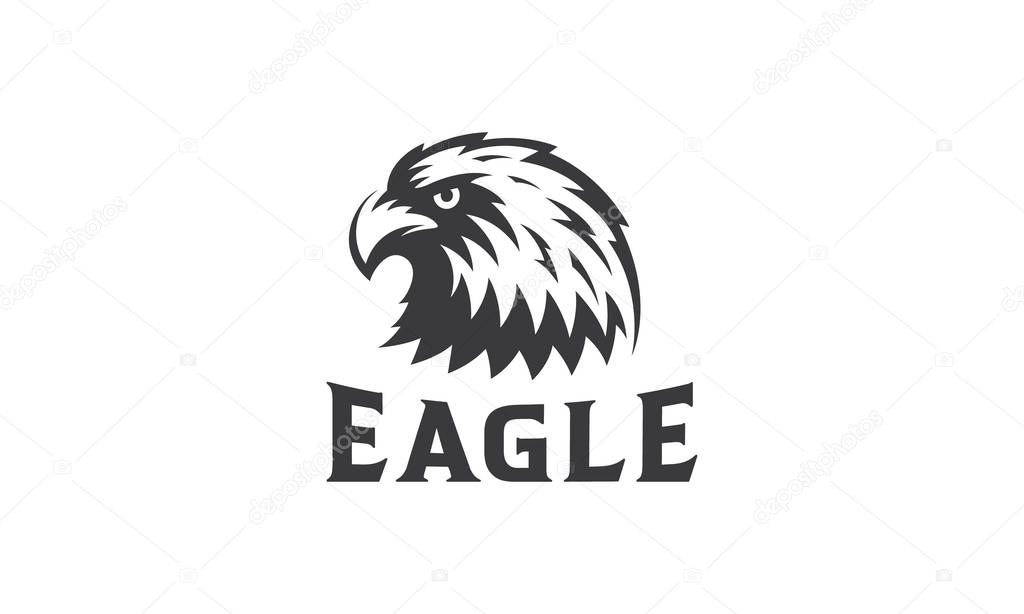 Illustrative eagle mascot logo for sale.