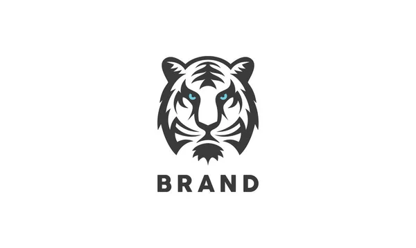 Modern ve güçlü kaplan maskotu logosu.