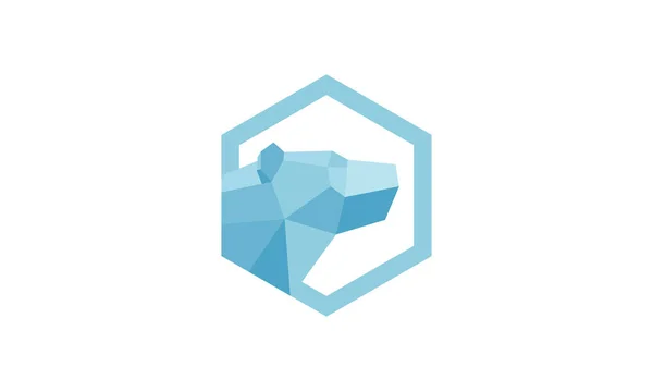 Modern ve güçlü kurt vektör logosu.