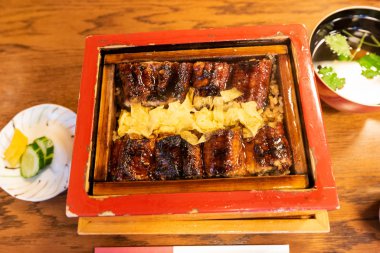 Japon yılan balığı kasesi Yanagawa 'da.