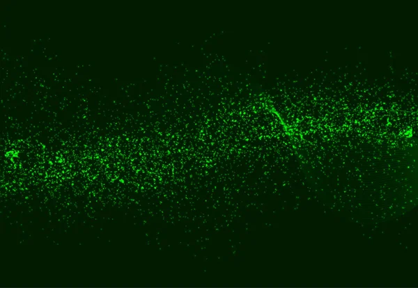 G00050000160vector 추상적으로 반짝이는 녹색 파동 디자인 요소 암흑 배경에 반짝 이는 효과가 있다. — 스톡 벡터